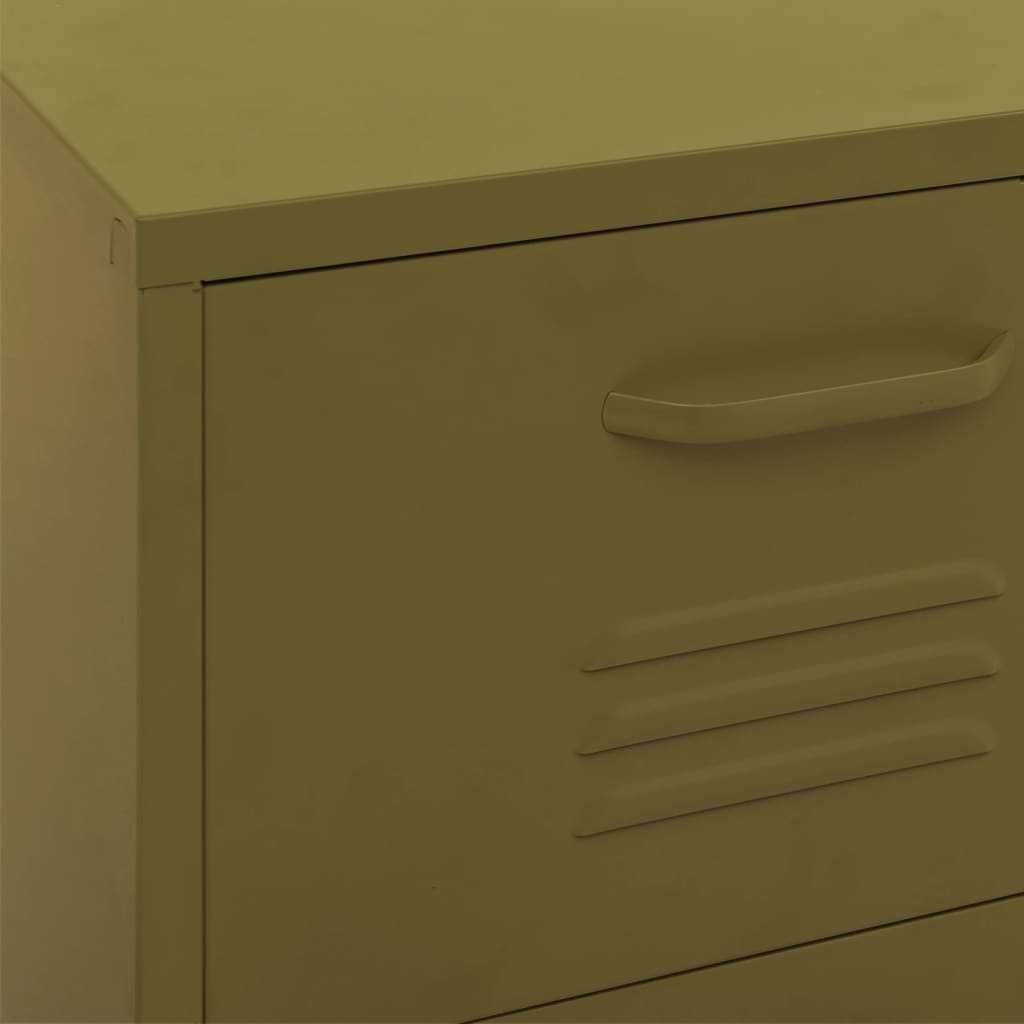 Ντουλάπι Αποθήκευσης Πράσινο Λαδί 42,5x35x101,5 εκ. από Ατσάλι