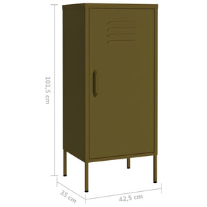 Ντουλάπι Αποθήκευσης Πράσινο Λαδί 42,5x35x101,5 εκ. από Ατσάλι