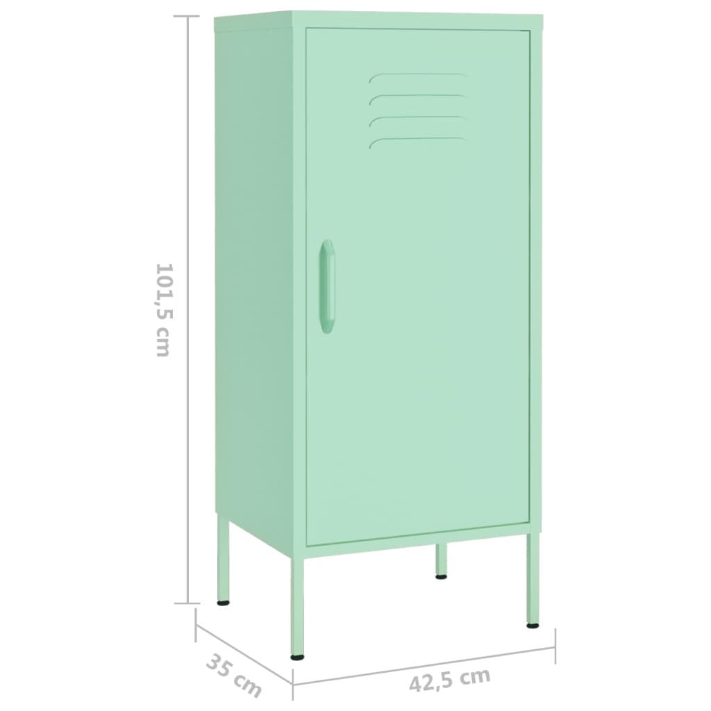 Ντουλάπι Αποθήκευσης Xρώμα Mέντας 42,5x35x101,5 εκ. από Ατσάλι