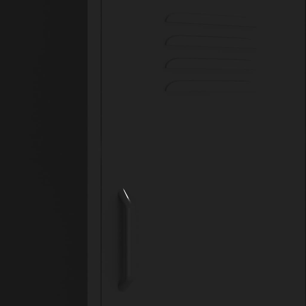 Ντουλάπι Αποθήκευσης Μαύρο 42,5x35x101,5 εκ. από Ατσάλι