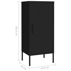 Ντουλάπι Αποθήκευσης Μαύρο 42,5x35x101,5 εκ. από Ατσάλι