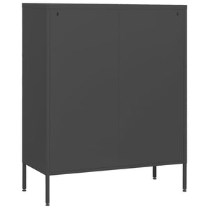 Συρταριέρα Ανθρακί 80 x 35 x 101,5 εκ. από Ατσάλι