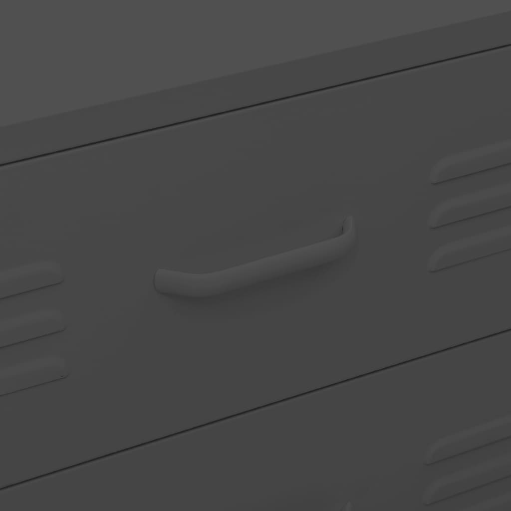 Συρταριέρα Ανθρακί 80 x 35 x 101,5 εκ. από Ατσάλι