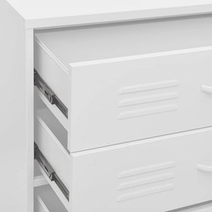 Συρταριέρα Λευκό 80 x 35 x 101,5 εκ. από Ατσάλι