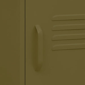 Κομοδίνο Πράσινο Λαδί 35 x 35 x 51 εκ. από Ατσάλι