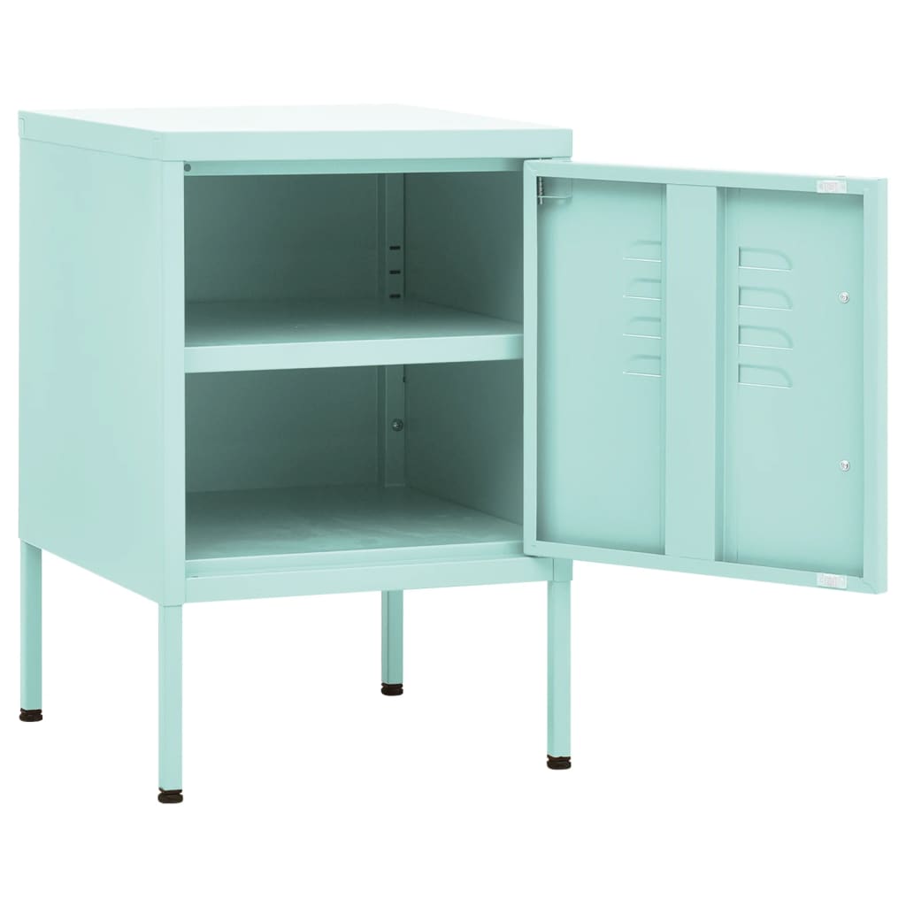Κομοδίνο Χρώμα Μέντας 35 x 35 x 51 εκ. από Ατσάλι - Pakobazaar