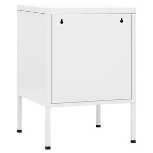 Κομοδίνο Λευκό 35 x 35 x 51 εκ. από Ατσάλι - Pakobazaar
