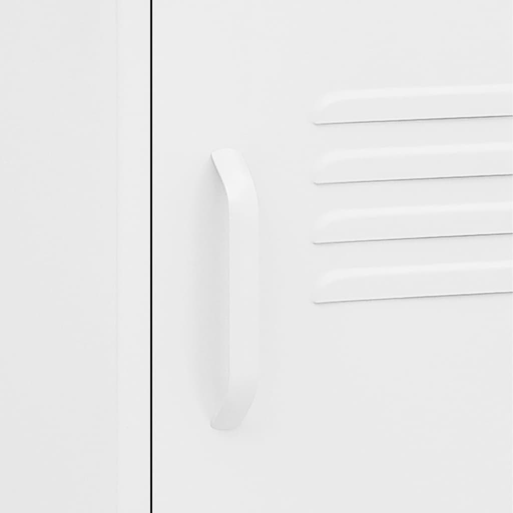 Κομοδίνο Λευκό 35 x 35 x 51 εκ. από Ατσάλι - Pakobazaar