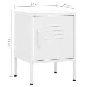 Κομοδίνο Λευκό 35 x 35 x 51 εκ. από Ατσάλι - Pakobazaar