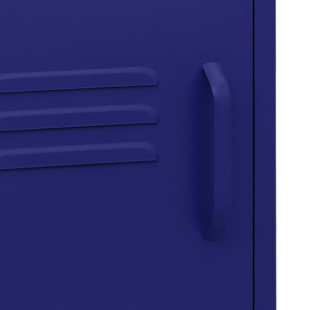 Κομοδίνο Ναυτικό Μπλε 35 x 35 x 51 εκ. από Ατσάλι