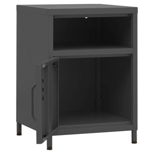 Κομοδίνο Ανθρακί 35 x 35 x 51 εκ. από Ατσάλι