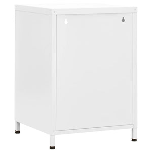 Κομοδίνο Λευκό 35 x 35 x 51 εκ. από Ατσάλι - Pakobazaar