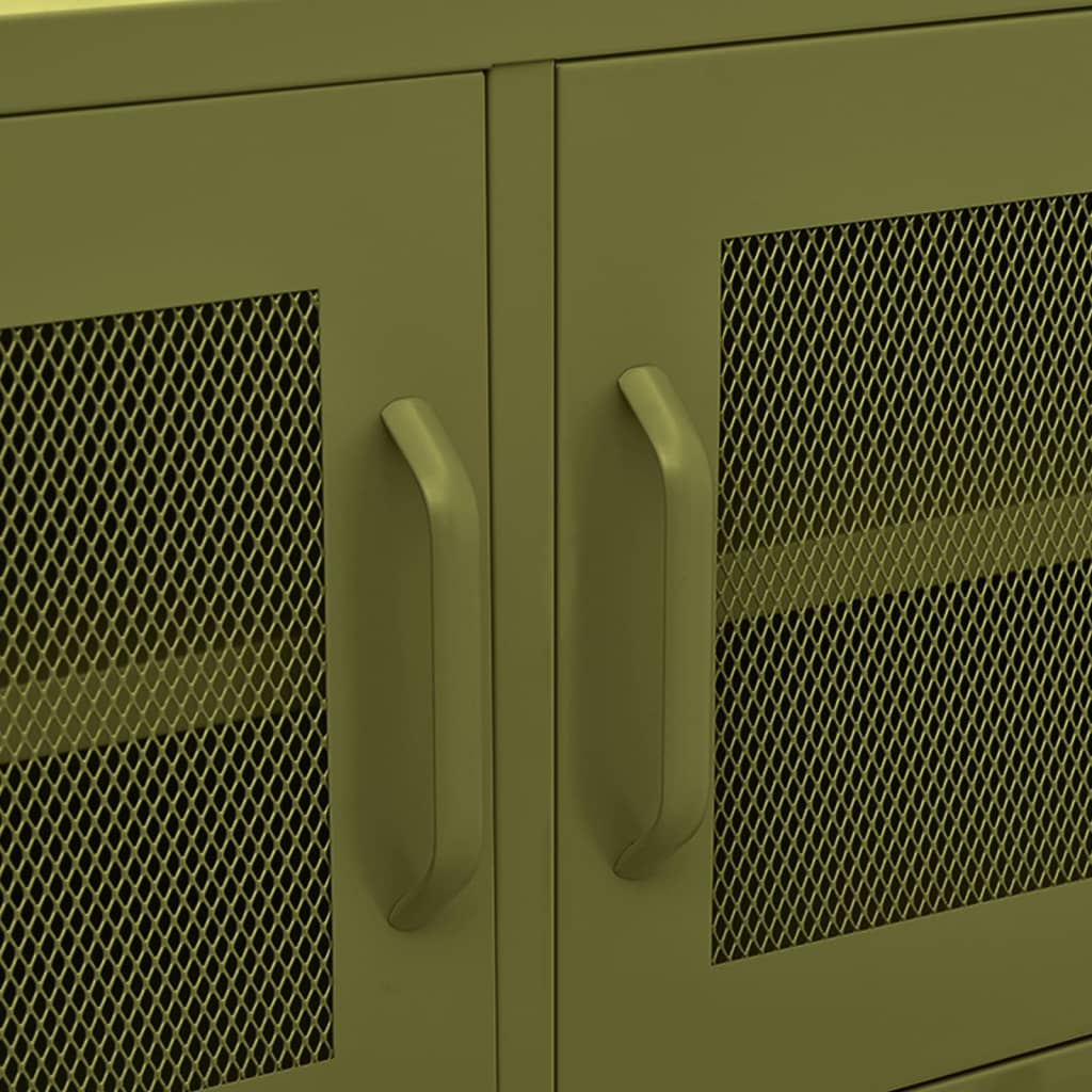 Έπιπλο Τηλεόρασης Πράσινο Λαδί 105x35x50 εκ. από Ατσάλι