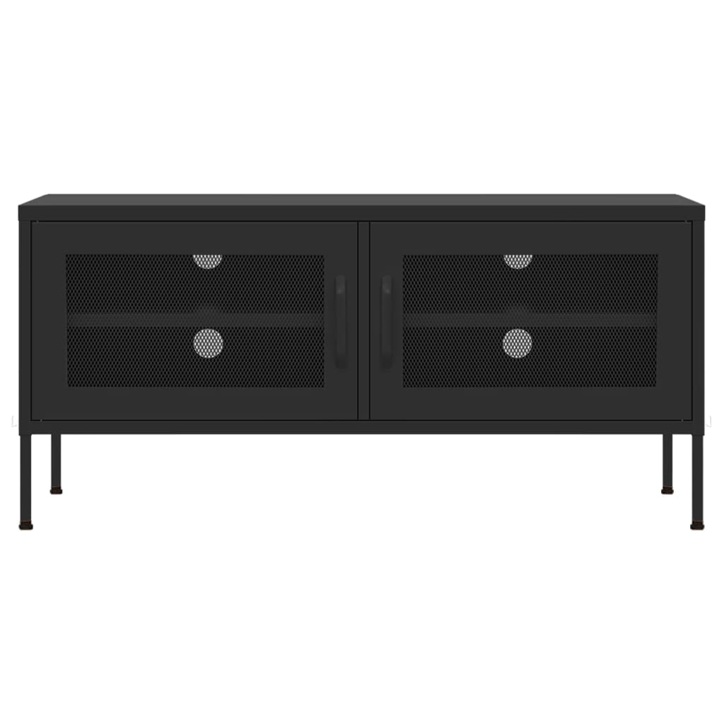 Έπιπλο Τηλεόρασης Μαύρο 105x35x50 εκ. από Ατσάλι