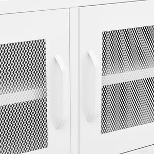 Έπιπλο Τηλεόρασης Λευκό 105x35x50 εκ. από Ατσάλι - Pakobazaar