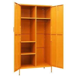 Ντουλάπα Μουσταρδί 90 x 50 x 180 εκ. από Ατσάλι - Pakobazaar