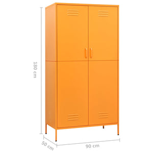 Ντουλάπα Μουσταρδί 90 x 50 x 180 εκ. από Ατσάλι - Pakobazaar