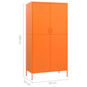 Ντουλάπα Πορτοκαλί 90 x 50 x 180 εκ. από Ατσάλι