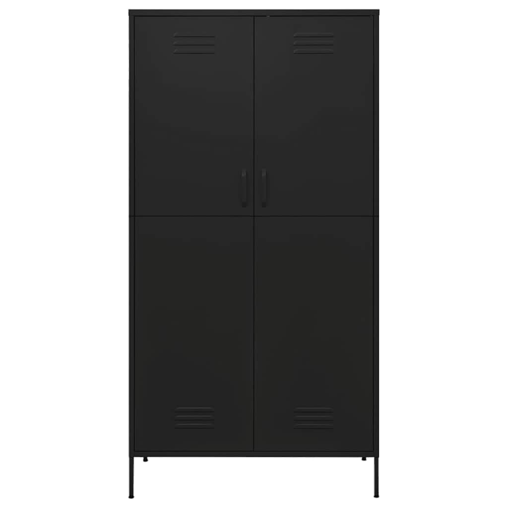 Ντουλάπα Μαύρη 90 x 50 x 180 εκ. από Ατσάλι