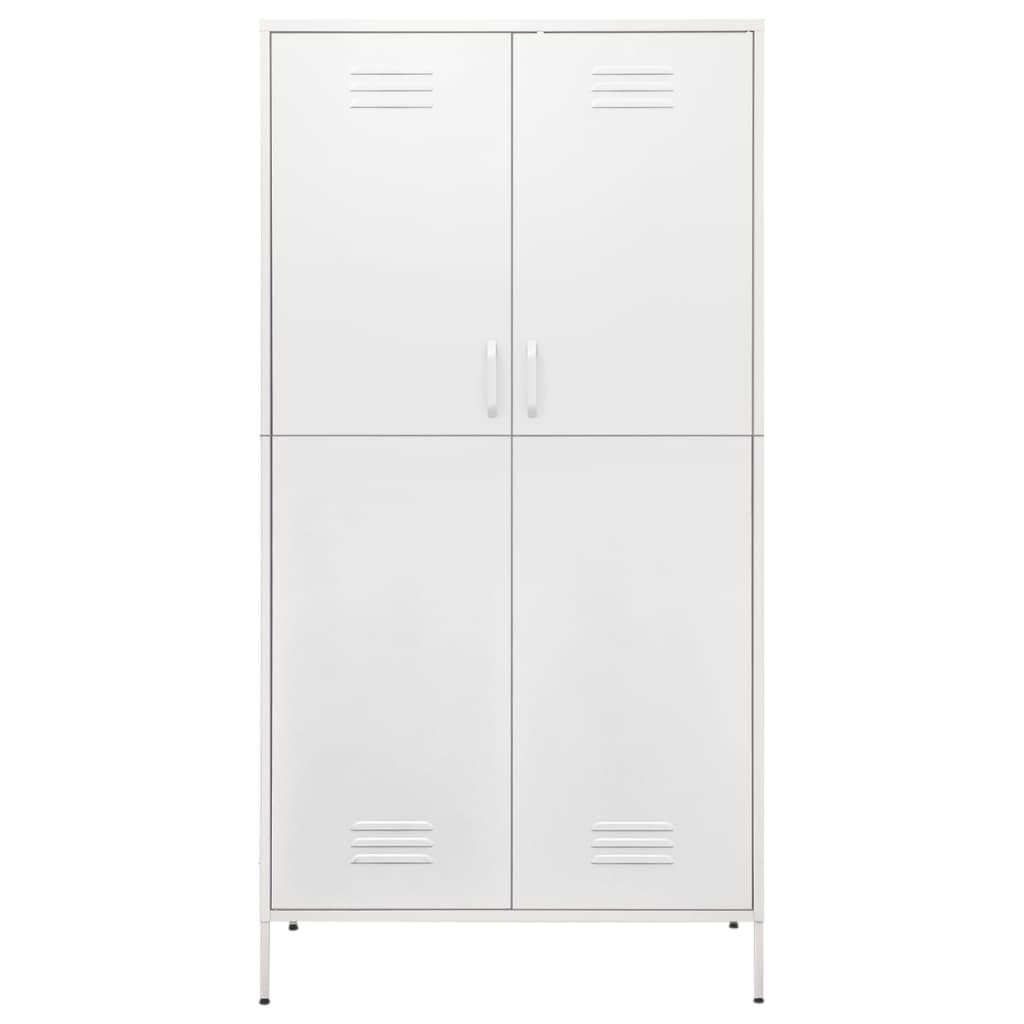 Ντουλάπα Λευκή 90 x 50 x 180 εκ. από Ατσάλι - Pakobazaar