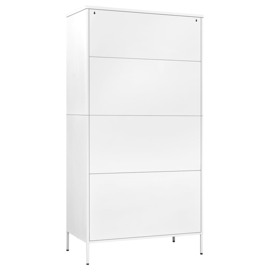 Ντουλάπα Λευκή 90 x 50 x 180 εκ. από Ατσάλι - Pakobazaar
