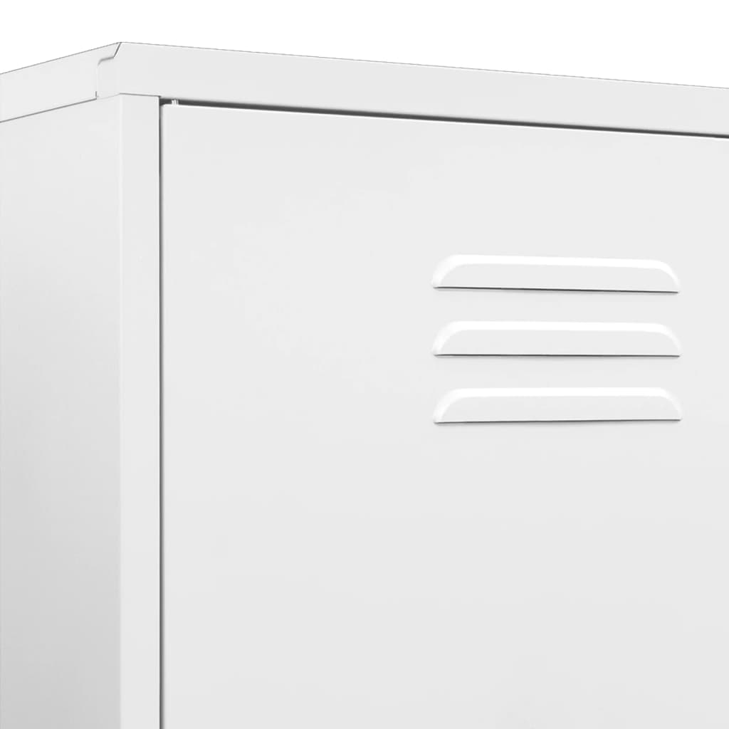 Ντουλάπα Λευκή 90 x 50 x 180 εκ. από Ατσάλι - Pakobazaar