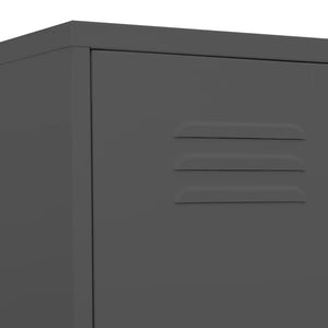 Φοριαμός Ανθρακί 35 x 46 x 180 εκ. από Ατσάλι - Pakobazaar