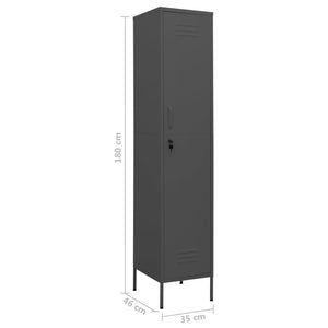Φοριαμός Ανθρακί 35 x 46 x 180 εκ. από Ατσάλι - Pakobazaar
