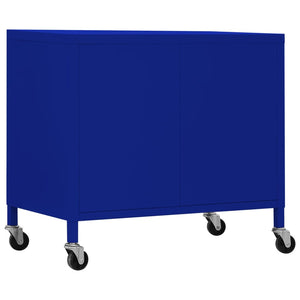 Ντουλάπι Αποθήκευσης Ναυτικό Μπλε 60 x 35 x 56 εκ. από Ατσάλι