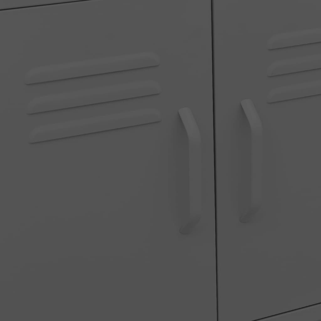 Ντουλάπι Αποθήκευσης Ανθρακί 60 x 35 x 56 εκ. από Ατσάλι - Pakobazaar