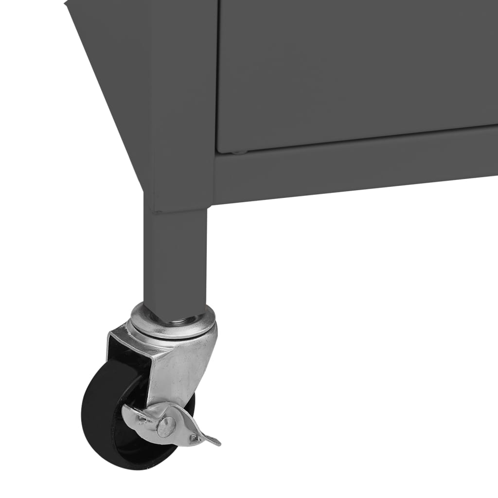 Ντουλάπι Αποθήκευσης Ανθρακί 60 x 35 x 56 εκ. από Ατσάλι - Pakobazaar