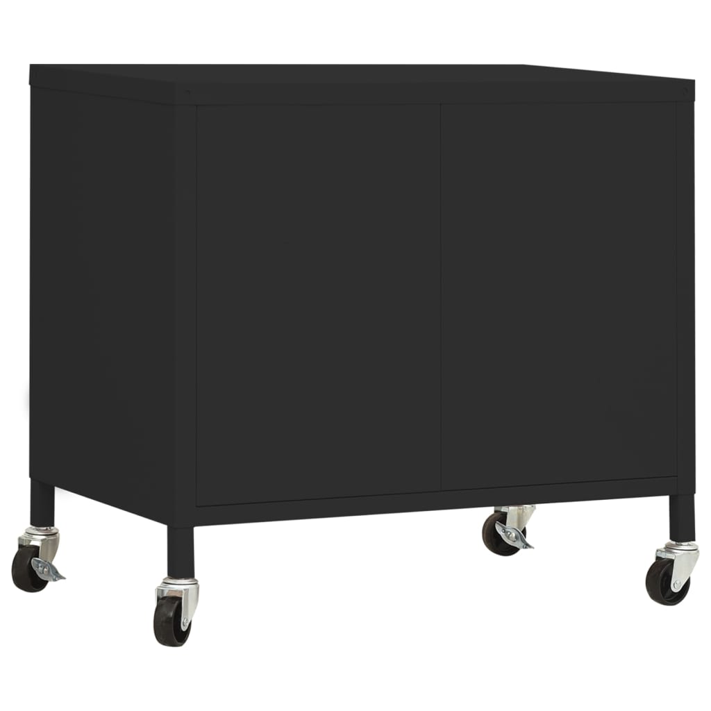 Ντουλάπι Αποθήκευσης Μαύρο 60 x 35 x 56 εκ. από Ατσάλι