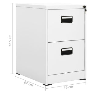 Αρχειοθήκη Λευκή 46 x 62 x 72,5 εκ. από Ατσάλι