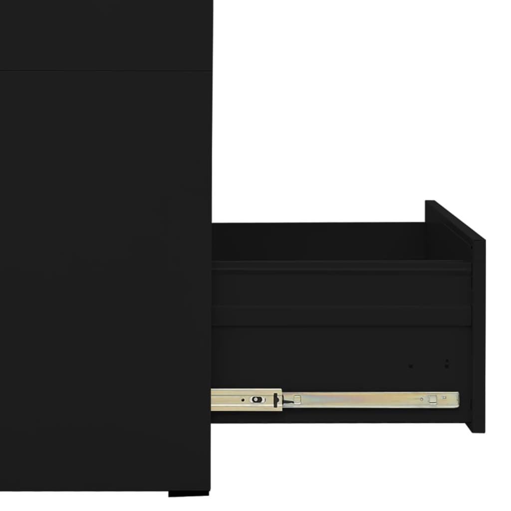 Αρχειοθήκη Μαύρη 46 x 62 x 72,5 εκ. από Ατσάλι