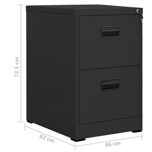 Αρχειοθήκη Ανθρακί 46 x 62 x 72,5 εκ. από Ατσάλι