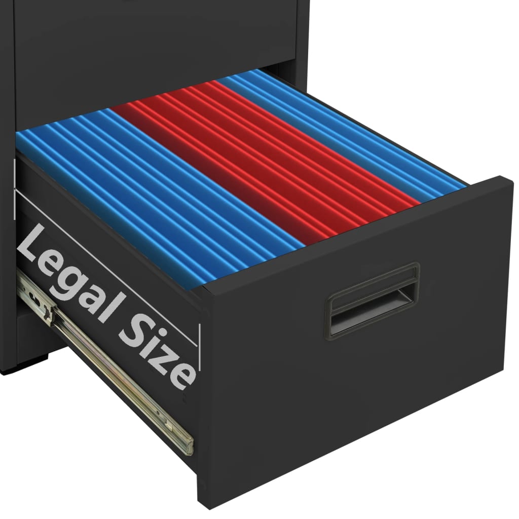 Αρχειοθήκη Ανθρακί 46 x 62 x 102,5 εκ. από Ατσάλι