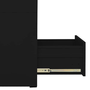 Αρχειοθήκη Μαύρη 46 x 62 x 133 εκ. από Ατσάλι
