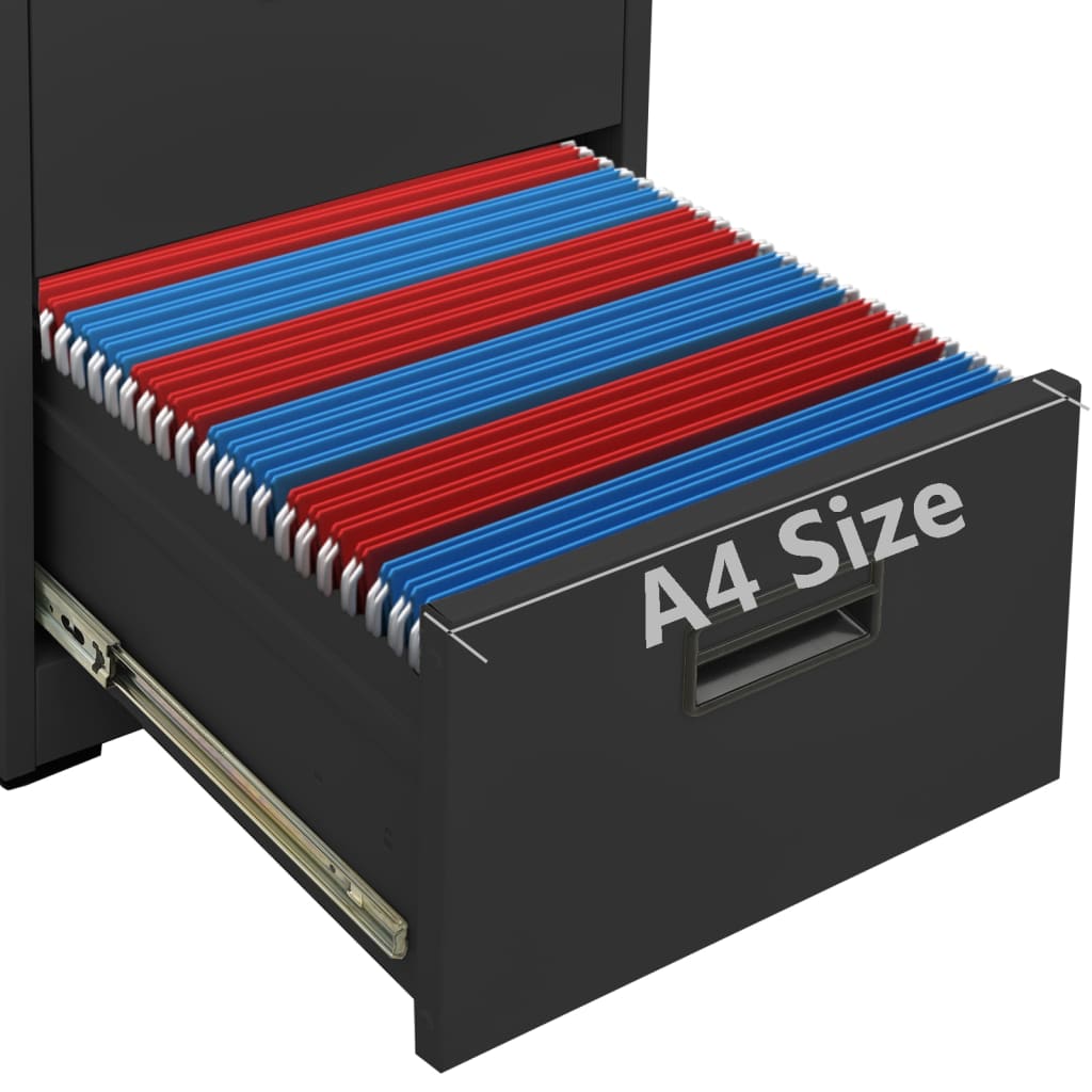 Αρχειοθήκη Ανθρακί 46 x 62 x 133 εκ. από Ατσάλι - Pakobazaar