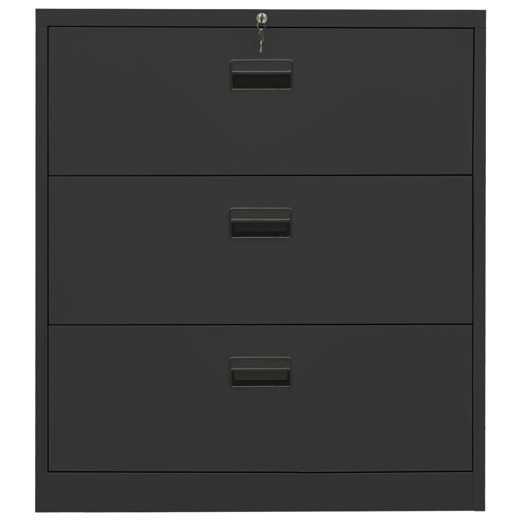 Αρχειοθήκη Ανθρακί 90 x 46 x 103 εκ. από Ατσάλι
