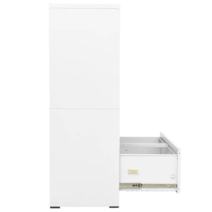 Αρχειοθήκη Λευκή 90 x 46 x 134 εκ. από Ατσάλι