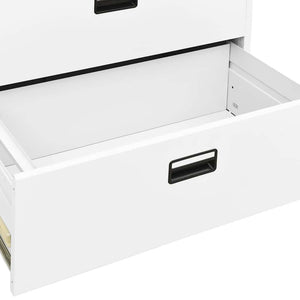 Αρχειοθήκη Λευκή 90 x 46 x 134 εκ. από Ατσάλι