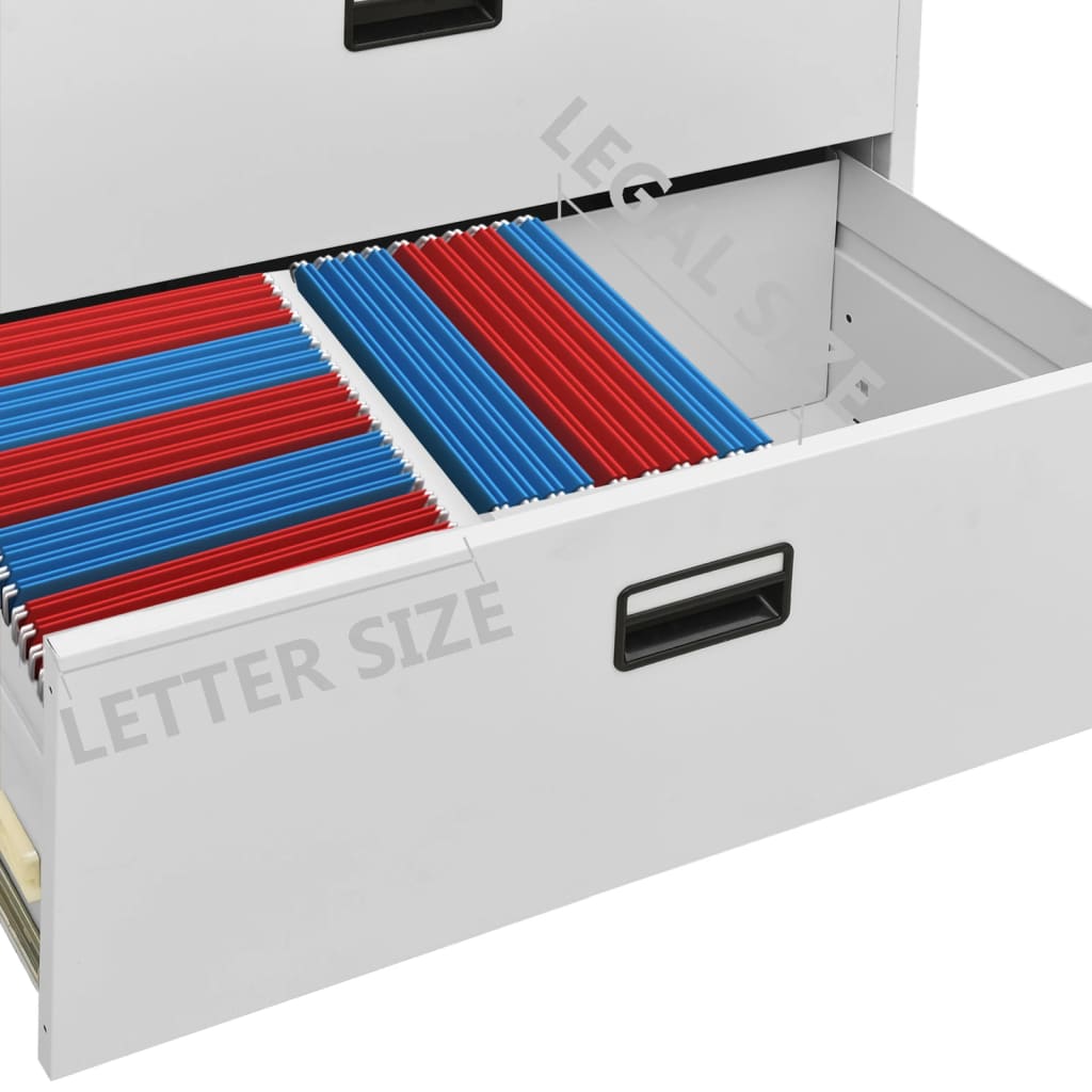 Αρχειοθήκη Ανοιχτό Γκρι 90 x 46 x 164 εκ. από Ατσάλι