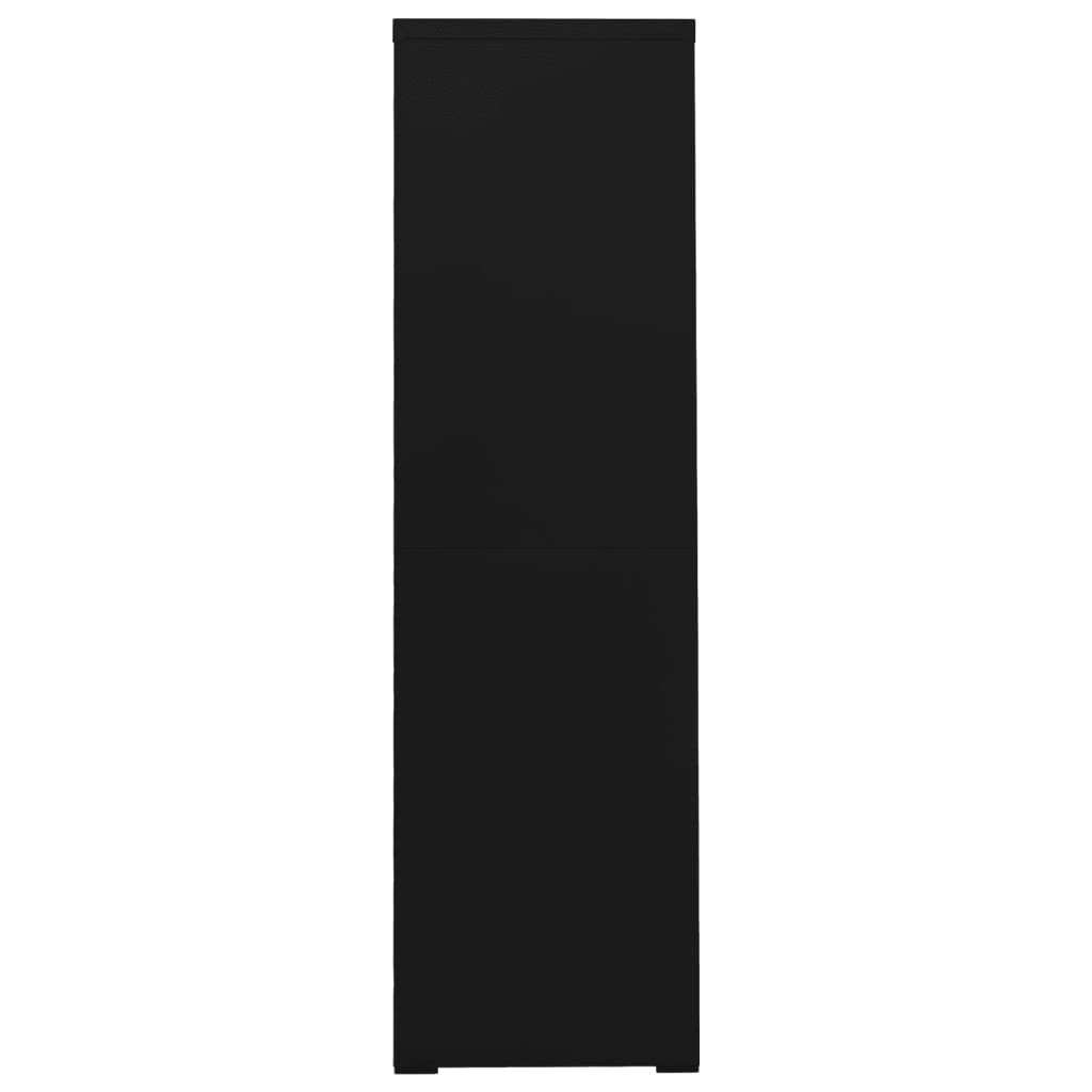 Αρχειοθήκη Μαύρη 90 x 46 x 164 εκ. από Ατσάλι - Pakobazaar