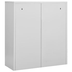 Ντουλάπα Γραφείου Ανοιχτό Γκρι 90 x 40 x 102 εκ. Ατσάλινη