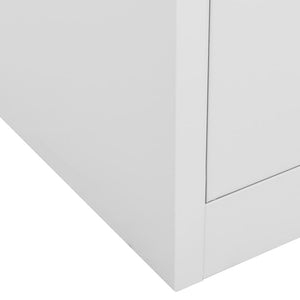 Ντουλάπα Γραφείου Ανοιχτό Γκρι 90 x 40 x 102 εκ. Ατσάλινη