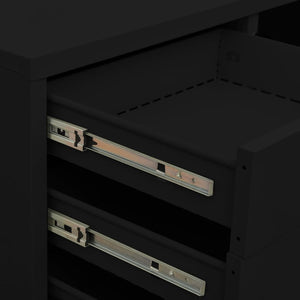 Ντουλάπα Γραφείου Μαύρη 90 x 40 x 102 εκ. Ατσάλινη