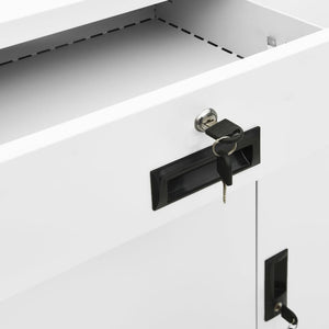 Ντουλάπα Γραφείου Λευκή 90 x 40 x 102 εκ. Ατσάλινη