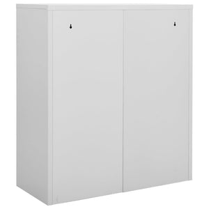 Ντουλάπα Γραφείου Ανοιχτό Γκρι 90 x 40 x 102 εκ. Ατσάλινη