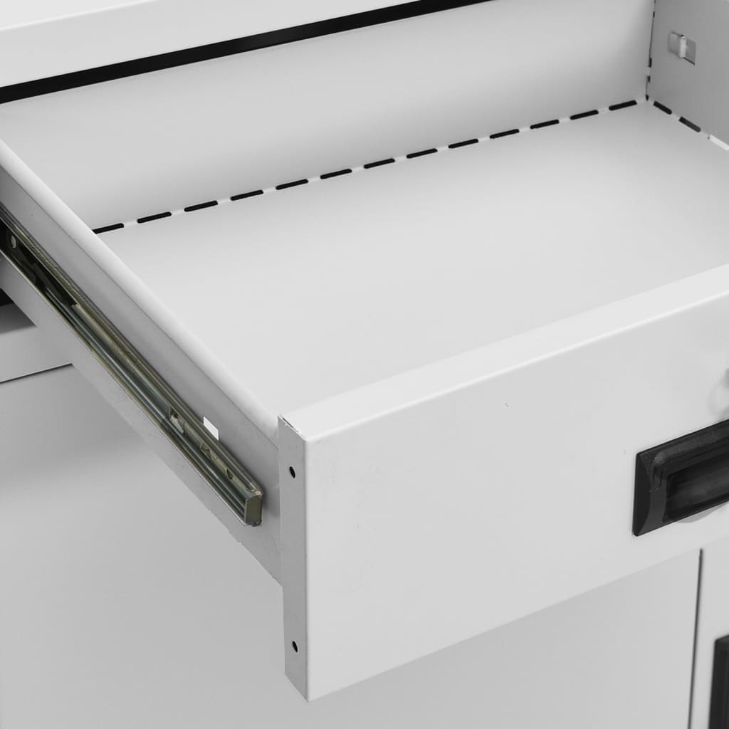 Ντουλάπα Γραφείου Ανοιχτό Γκρι 90 x 40 x 102 εκ. Ατσάλινη