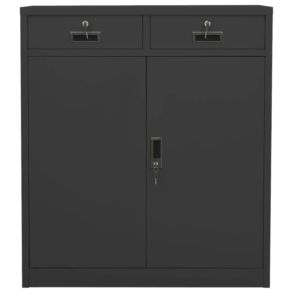 Ντουλάπα Γραφείου Ανθρακί 90 x 40 x 102 εκ. Ατσάλινη